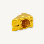 Elegold 916G Solid Plain Cheese Pastry Charm Loket Pendant - 20UXT