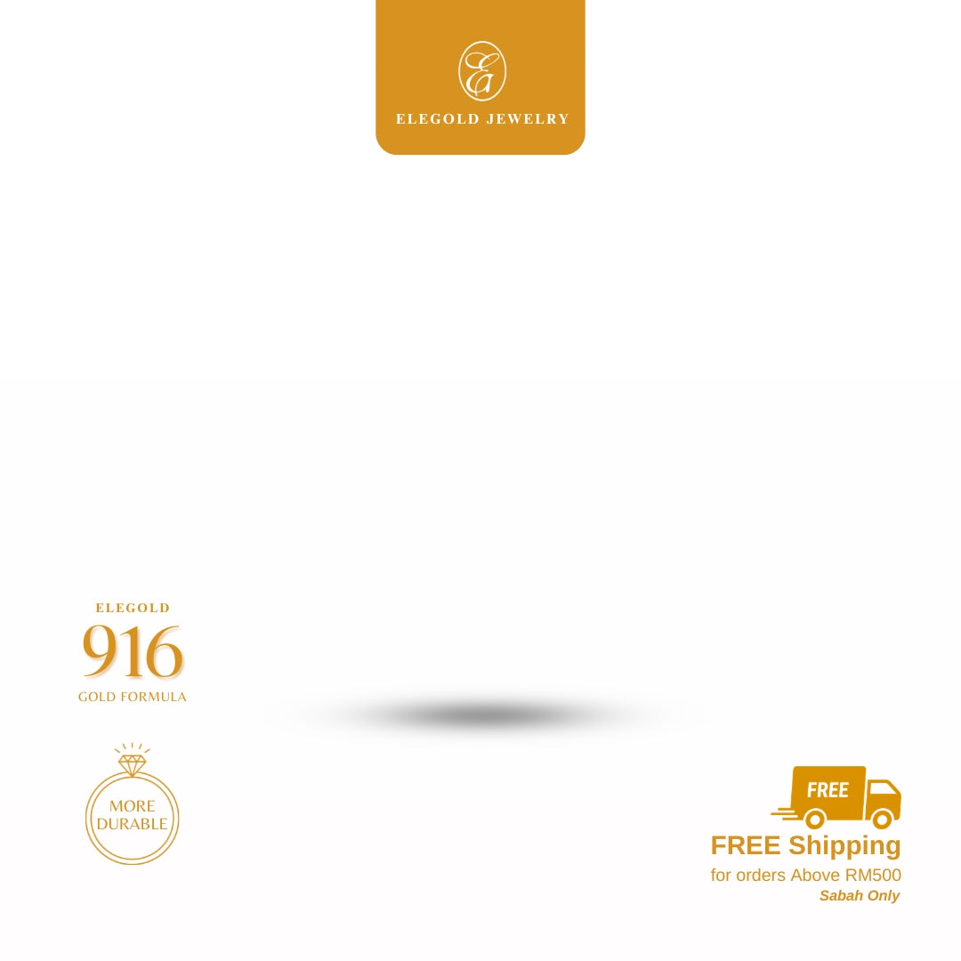 Elegold 916G Spatula Spoon Solid Plain Pastry Collection Loket Pendant - 20UXX