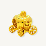 Elegold 916G Pumpkin Car Solid Plain Charm Loket Pendant - 20UYM