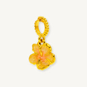 Elegold 916G Pink Petal Flower Hallow Charm Loket Pendant - 20VFW