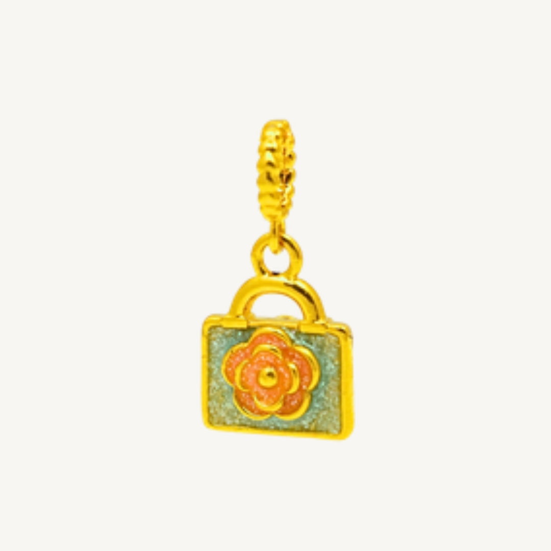 Elegold 916G Modern Luxury Perfume Bag Charm Loket Pendant - 20VFY