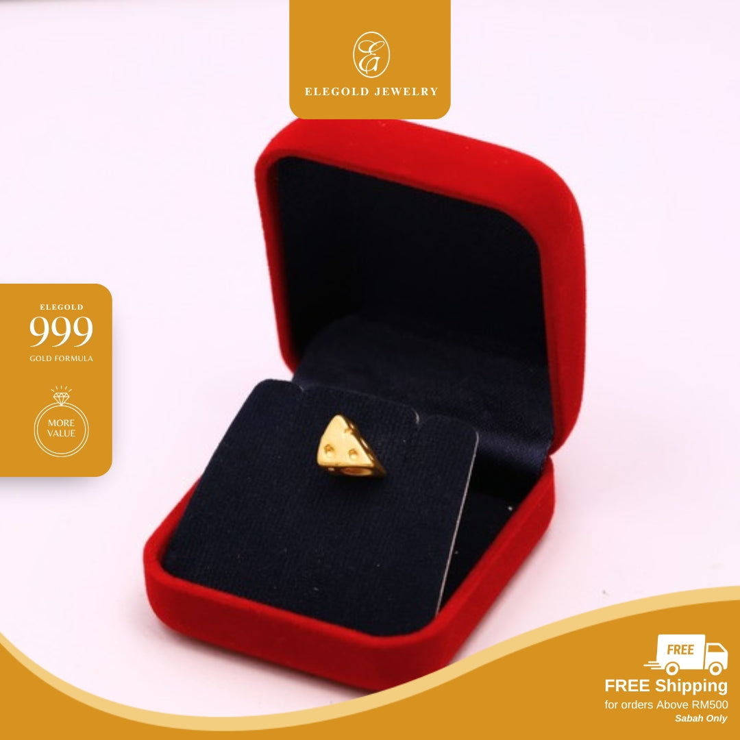 Elegold 999G Cheese Pastry Hallow Charm Loket Pendant - 20VGT