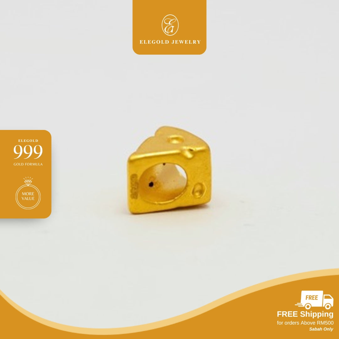 Elegold 999G Cheese Pastry Hallow Charm Loket Pendant - 20VGT