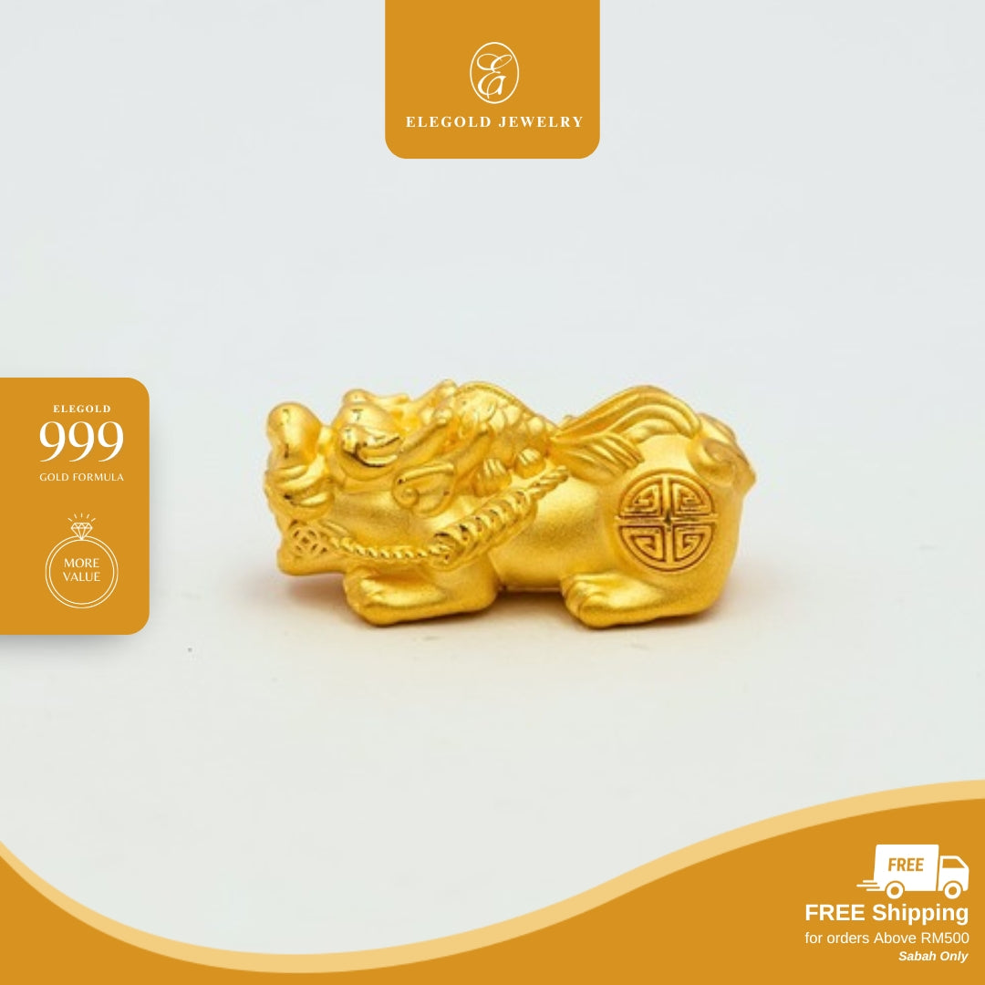 Elegold 999G Pixiu Prosperity Bold Charm Loket Pendant - 20VGV