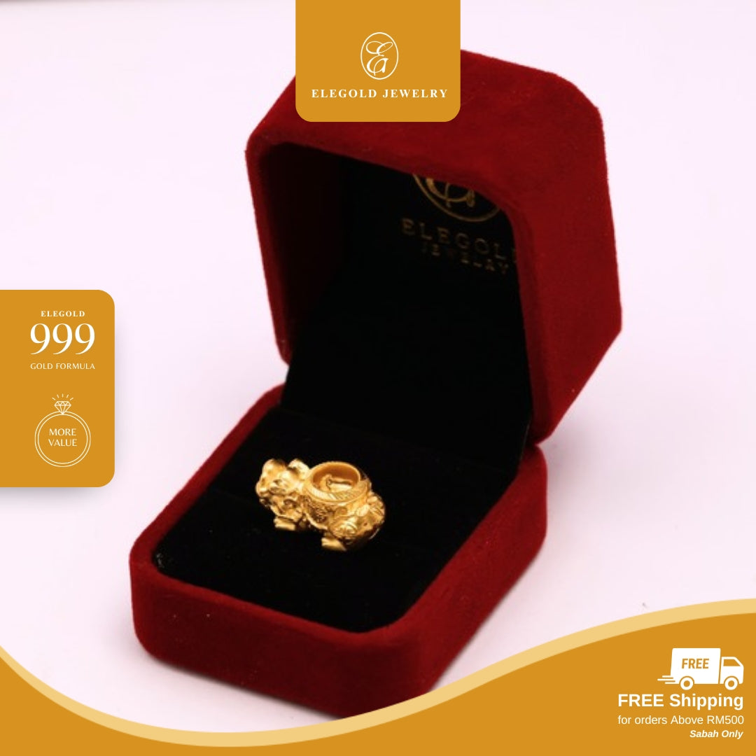 Elegold 999G Pixiu Prosperity Bold Charm Loket Pendant - 20VGW