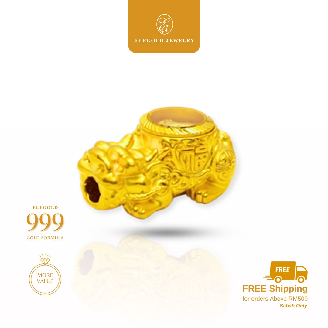 Elegold 999G Pixiu Prosperity Bold Charm Loket Pendant - 20VGX