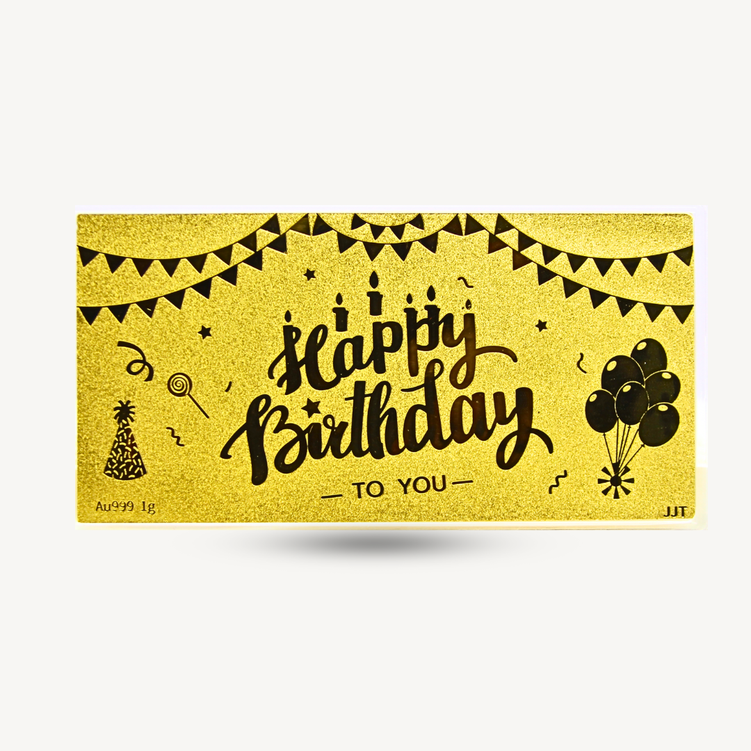 999G/24K 1g Gold Happy Birthday