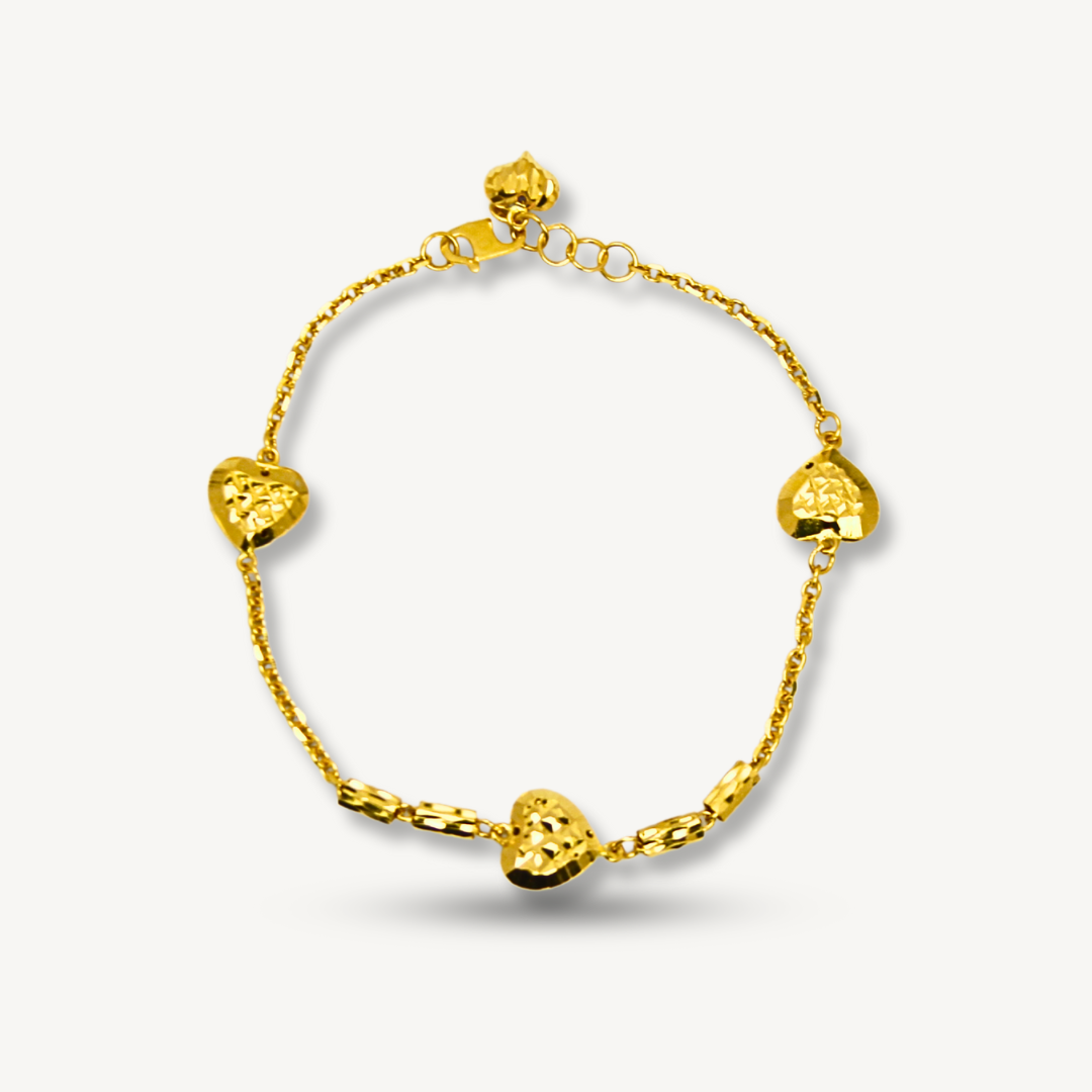 Heart Bracelet RT Sauh Gold Bracelet Elegold