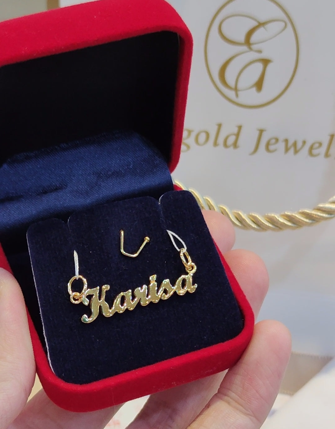 Custom Nameplate 916 Gold Personalized