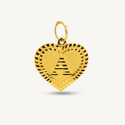Love Alphabet Shiny Cut Gifts Gold Pendant Elegold