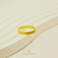Elegold Matte Thin Double Line 916 Gold Wedding Ring - 20HE1
