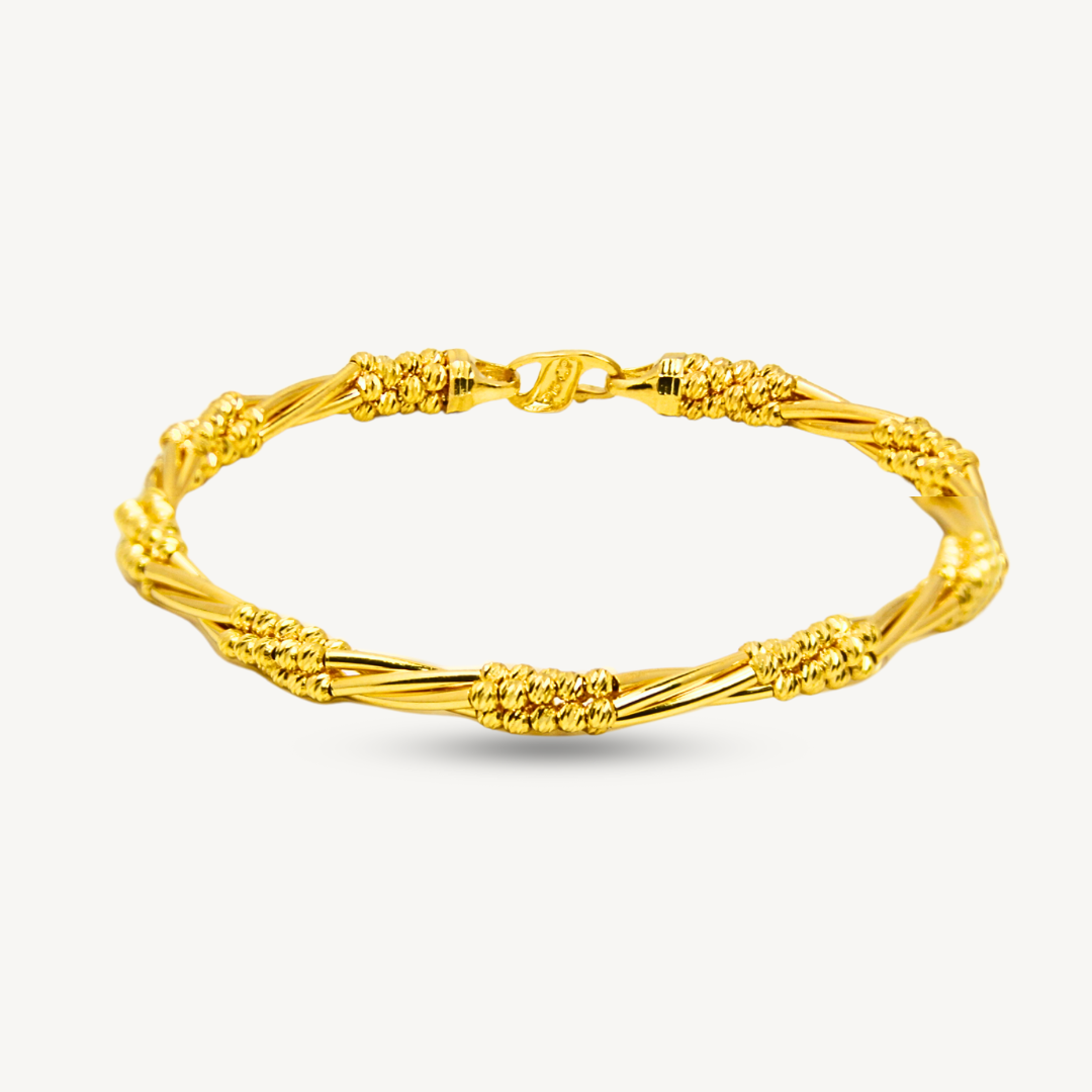 Single Tone Premium Beads Bangle Gold Bangle Elegold