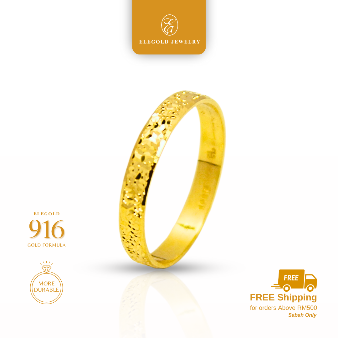 2g Sparkling Shiny Cut Wedding Ring Gold Ring Elegold