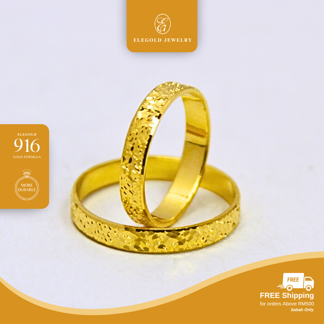 2g Sparkling Shiny Cut Wedding Ring Gold Ring Elegold