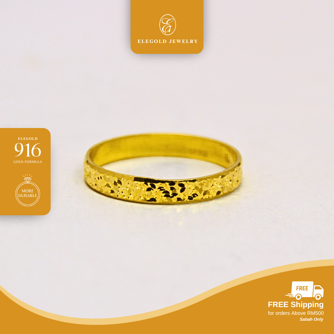 2g Sparkling Shiny Cut Wedding Ring Gold Ring Elegold