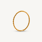 [1g] Minimalist Twist ELEGOLD Handmade Gold Ring Elegold