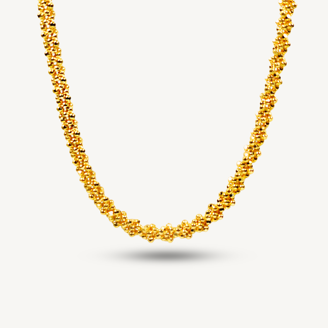 916G Jagung Solid Full Stair Chain Necklace Elegold - 20PAJ