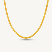 916G Glissade Rounded Tulang Belut Chain Necklace Elegold - 20LF0