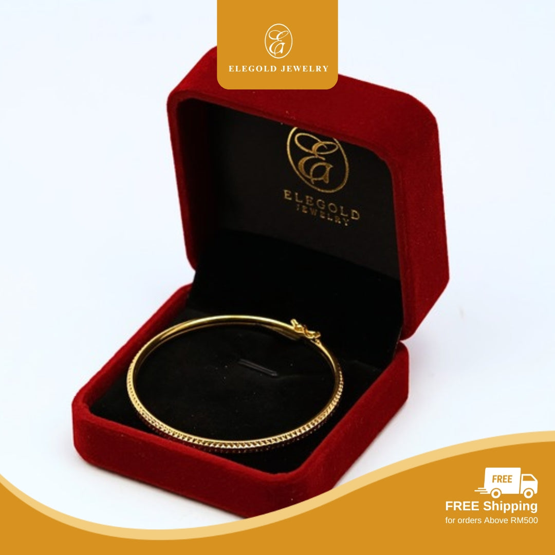 Diamond Cut Trendy Shiny Kilat • Elegold Jewelry • Category: Bracelet Rantai Tangan • 916G