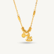 Tiny Horse Matte Dangling • Elegold Jewelry • Category: Necklace Rantai Leher • 916G