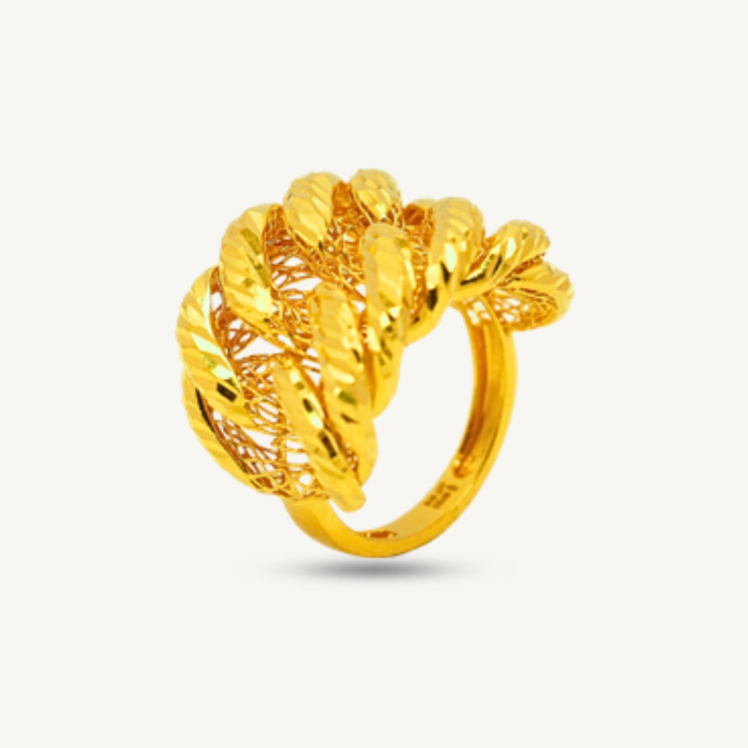 Adira Bold Shiny Kilat • Elegold Jewelry • Category: Cincin Ring • 916G