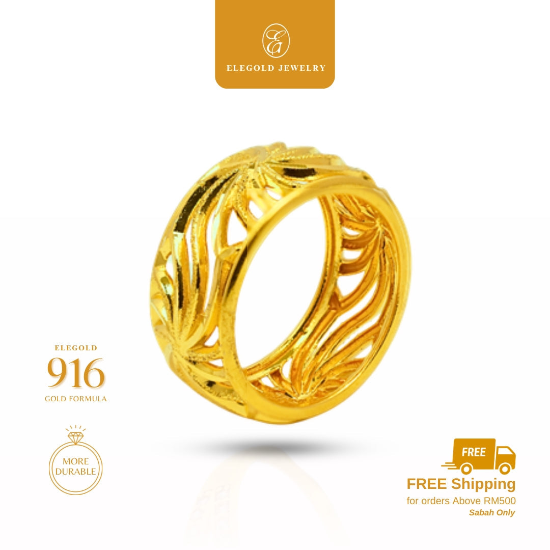 Cincin Pahat Jawa Kerawang • Elegold Jewelry • Category: Cincin Ring • 916G