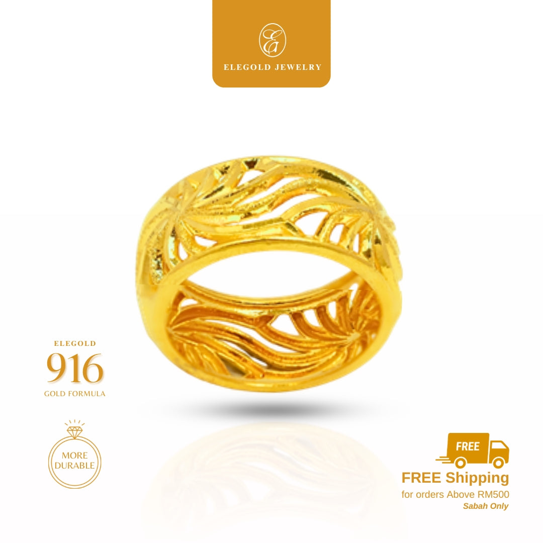 Cincin Pahat Jawa Kerawang • Elegold Jewelry • Category: Cincin Ring • 916G