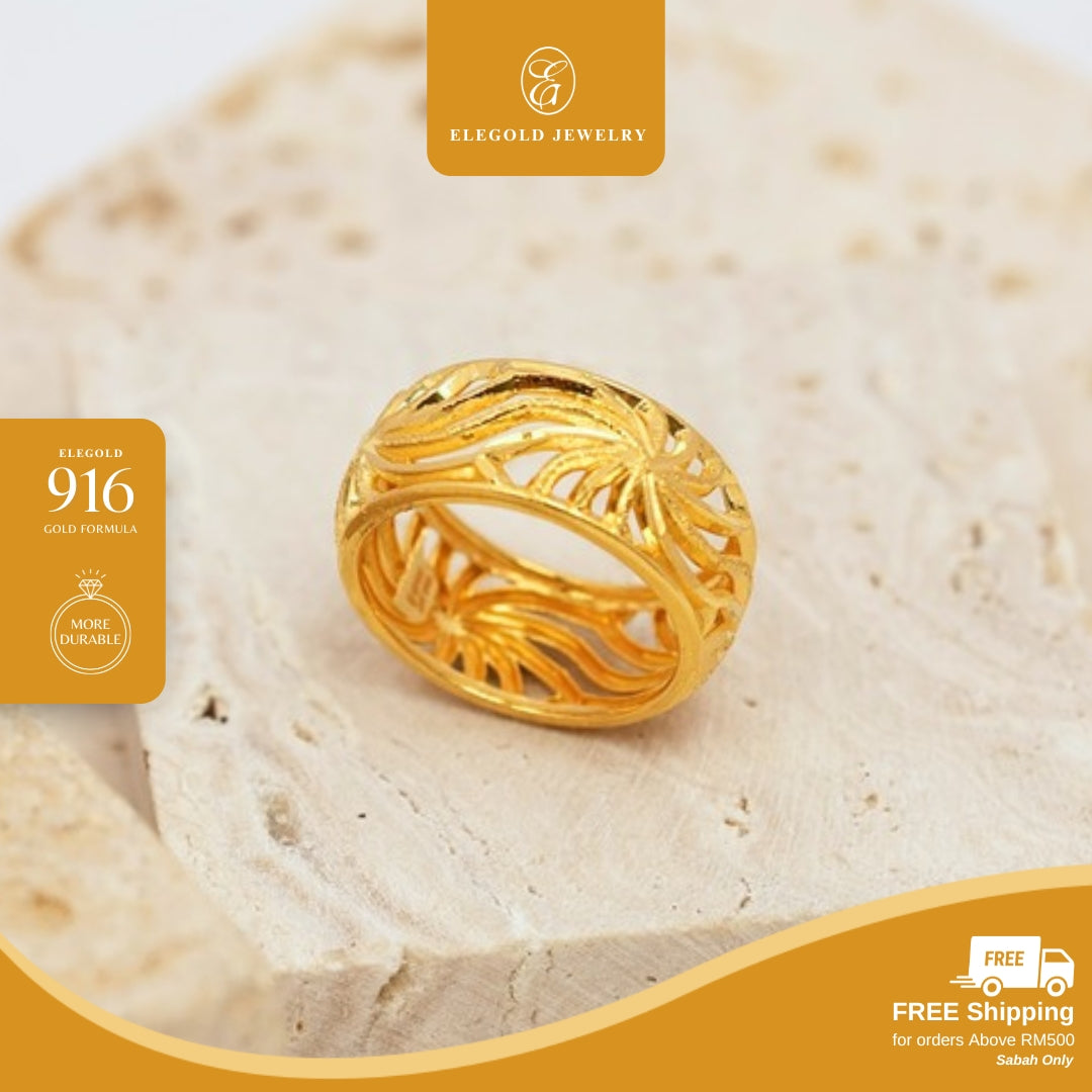 Cincin Pahat Jawa Kerawang • Elegold Jewelry • Category: Cincin Ring • 916G