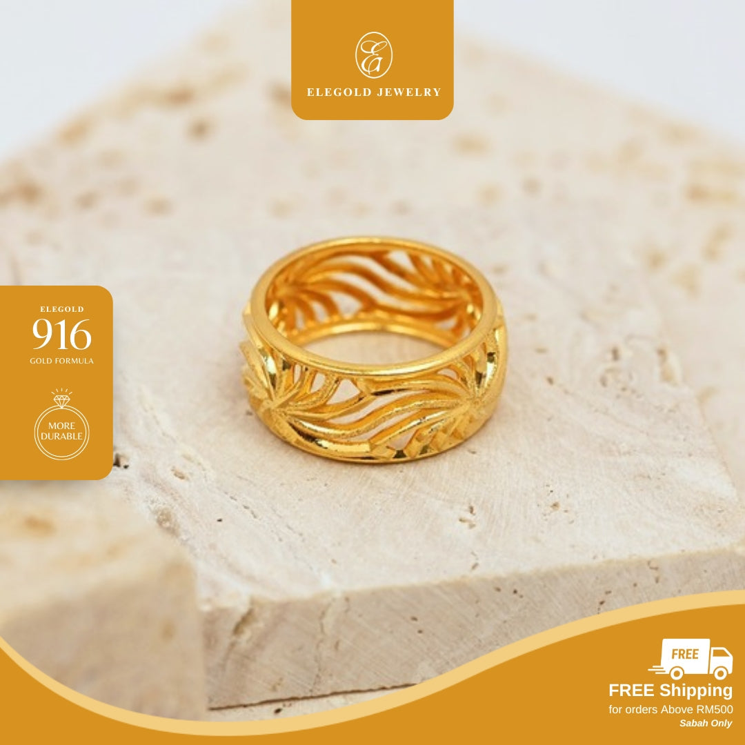 Cincin Pahat Jawa Kerawang • Elegold Jewelry • Category: Cincin Ring • 916G