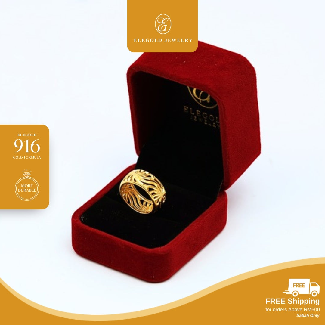 Cincin Pahat Jawa Kerawang • Elegold Jewelry • Category: Cincin Ring • 916G