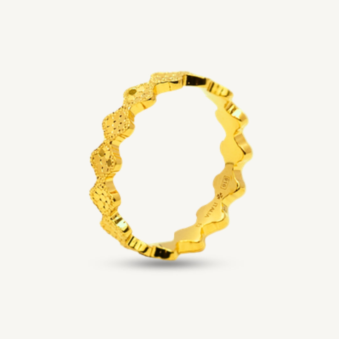 Clover Shattered Ice Kilat Shiny Series Solid • Elegold Jewelry • Category: Cincin Ring • 916G