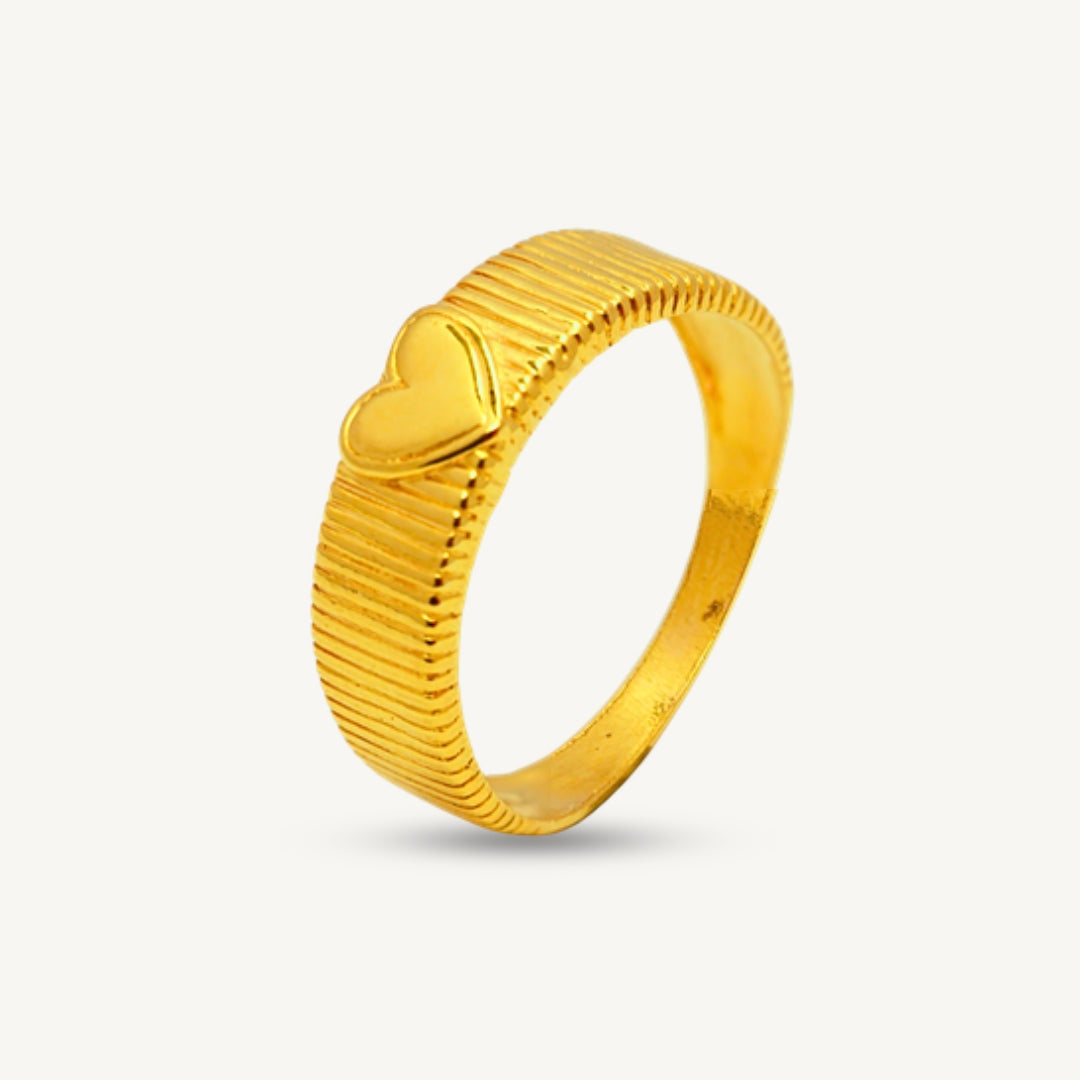 Love Heart Solid Shiny Kilat • Elegold Jewelry • Category: Cincin Ring • 916G