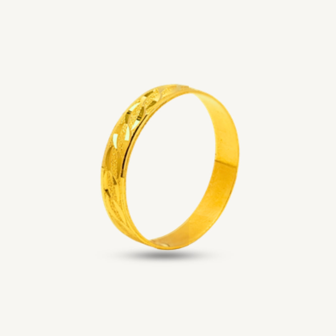 Shiny Fesyen Cut Kilat Solid Padu Flat • Elegold Jewelry • Category: Cincin Ring • 916G