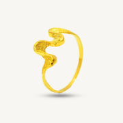 Wave Shiny Trendy Fashion • Elegold Jewelry • Category: Cincin Ring • 916G