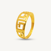 ELEGOLD Fashion Polish Greek 916 Gold Ring