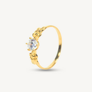Elegold Fashion CZ Stone Gold Ring