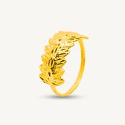 Shiny Leaf Gold Ring