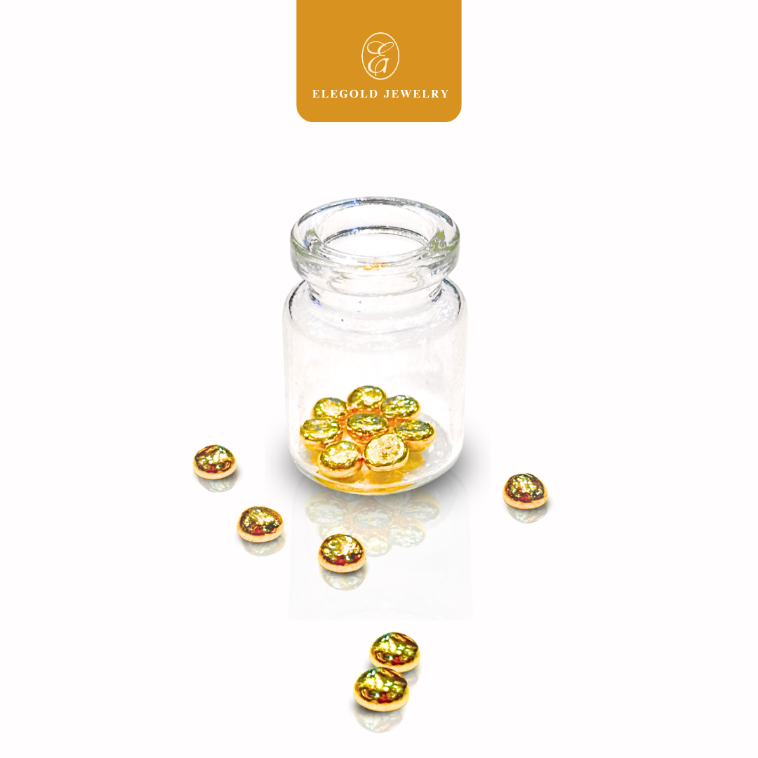 0.1g 999g Pure Solid Mini Gold Bean Elegold [Free Bottle]