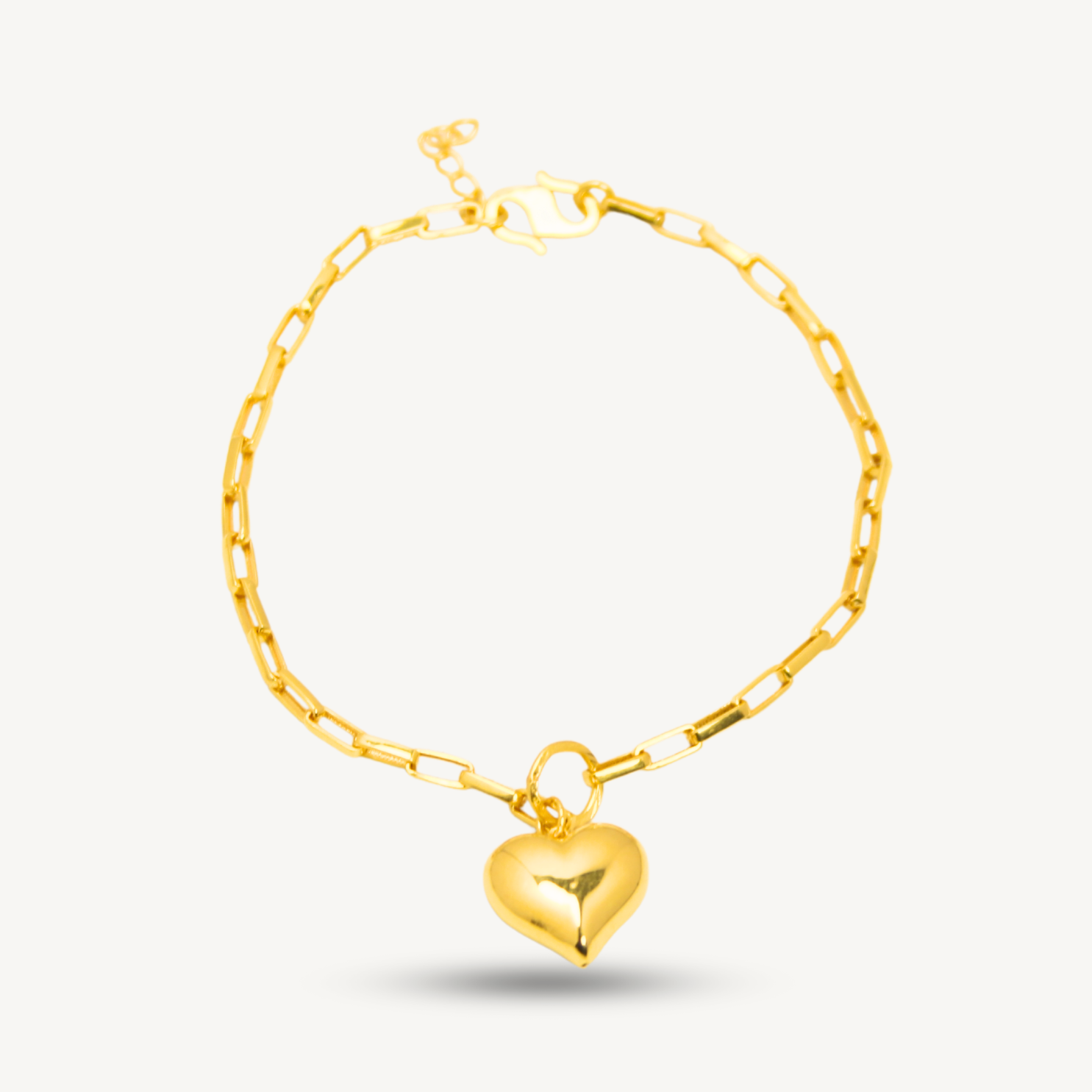 Hardware PaperClip Love Gold Bracelet Elegold