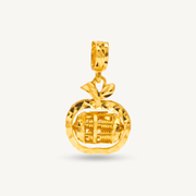 916 Gold Round Fashion Abascus Apple Shiny Pendant | Loket Kilat Epal Abakus Emas 916 | Elegold