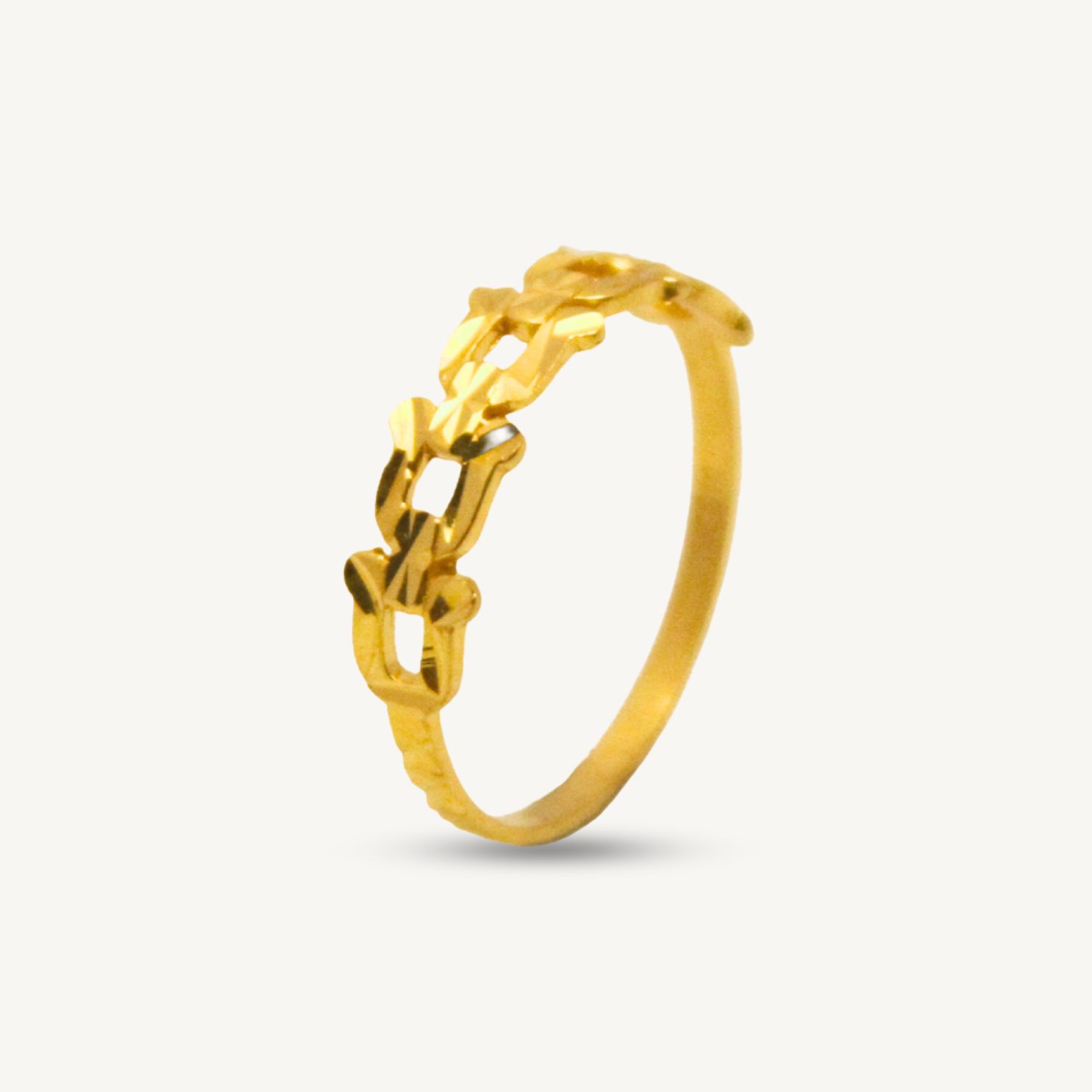 ELEGOLD Fesyen Hardware Gold Ring
