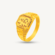 Elegold Flat Luxury Prosperity "福“ 916 Gold Ring - 205DQ