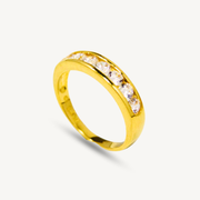 Elegold Channel Set CZ Stone Gold Ring - 20JWU