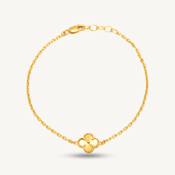 Luxury Clover Shiny Cut | Premium Gold Gold Bracelet Elegold