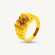 Elegold Blessing "福" Luxury Bold 916 Gold Ring - 20GV5