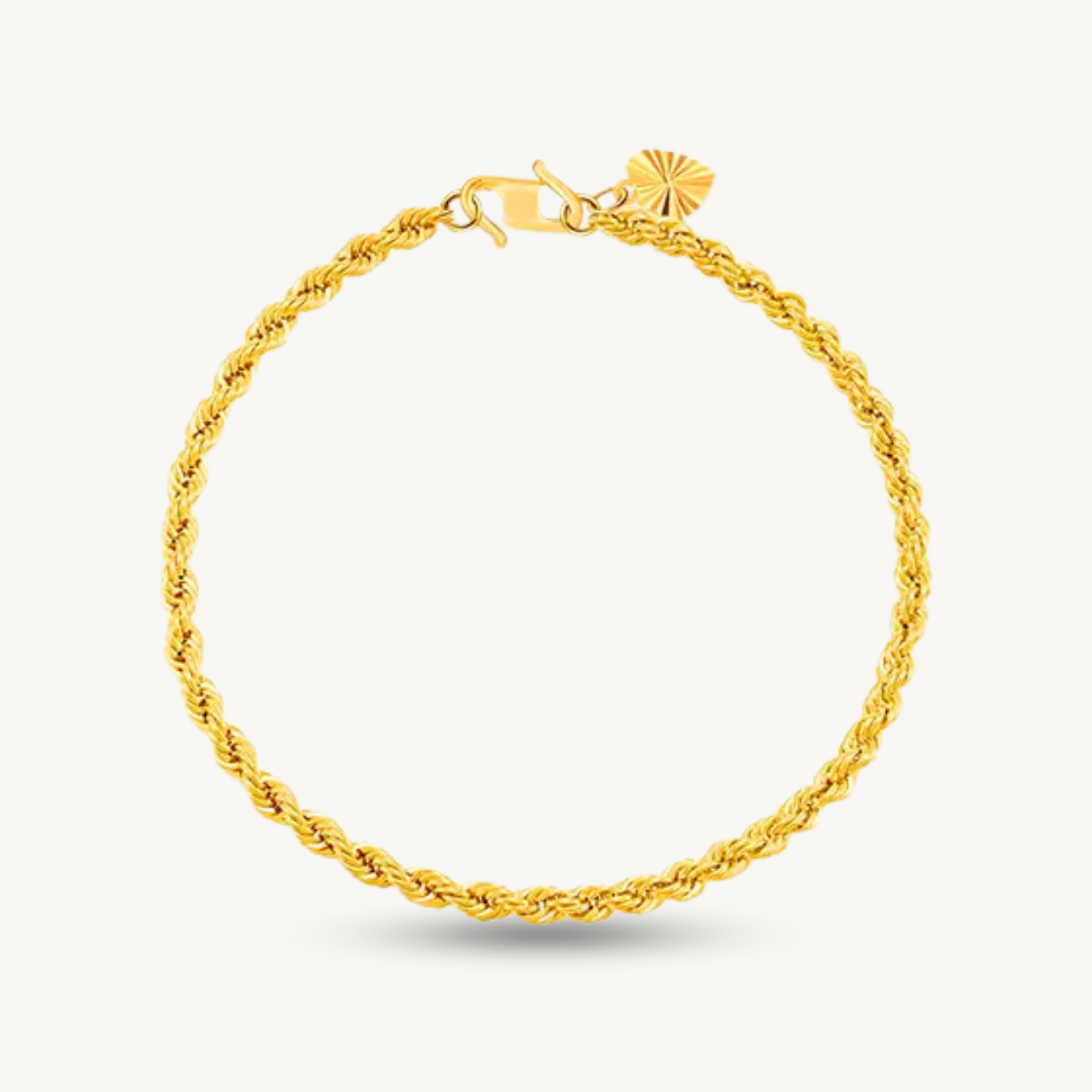 Solid Rope Bracelet Gold Bracelet Elegold