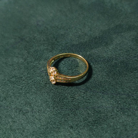 Elegold Vintage CZ Stone Gold Ring - 101TA