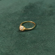 Elegold Fashion CZ Stone Gold Ring