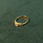 Elegold Square CZ Stone Gold Ring