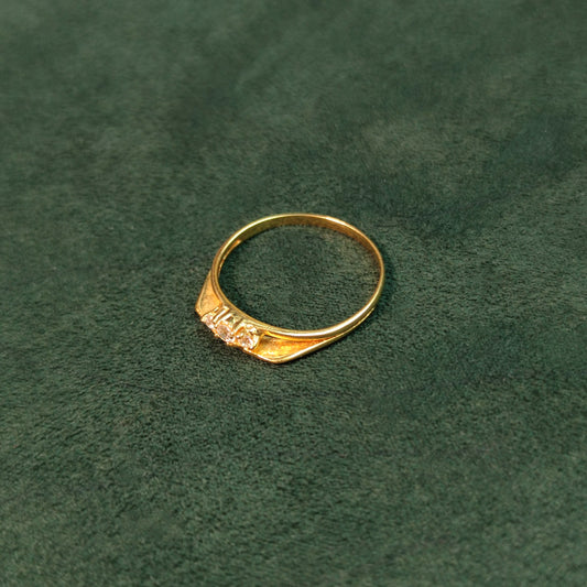 Elegold Triple CZ Stone Gold Ring - 101X5
